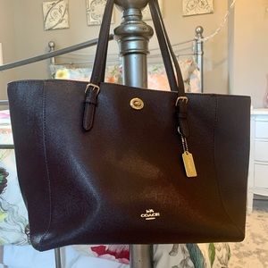 Coach turn lock Tote in Oxblood. Fall is coming!